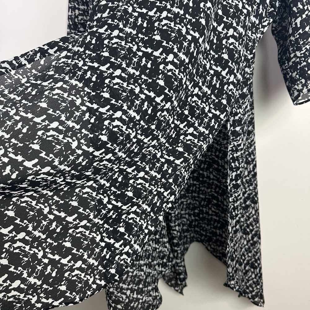 Russell Kemp Woman New York 3X‎ Button Down Tunic V Neck Asymetrical Hem Artsy - Picture 5 of 10